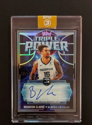 2025-26 Topps Three 3 Triple Power Brandon Clark 26/49 Auto