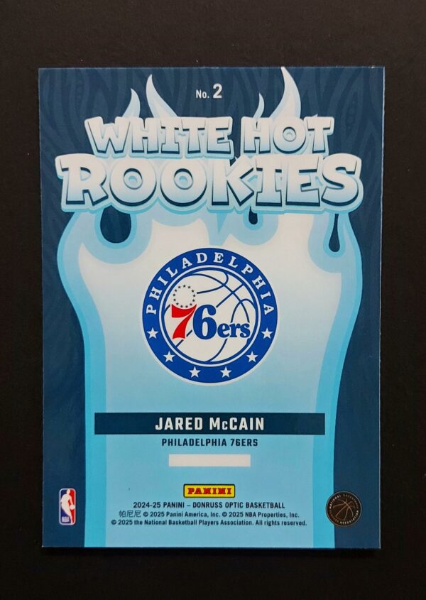 2024-25 Panini Optic White Hot Rookies Jared McCain #2 RC