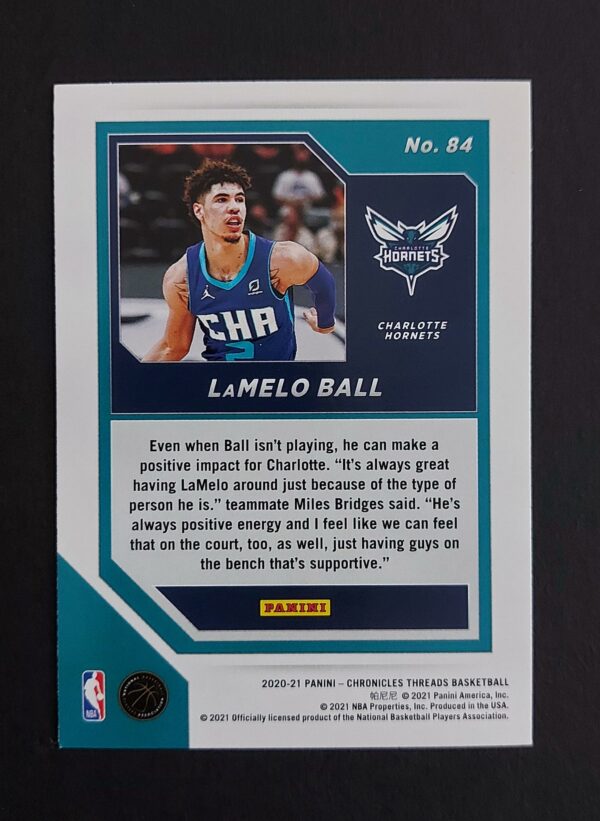 2020-21 Panini Chronicles Threads Lamelo Ball #84 RC