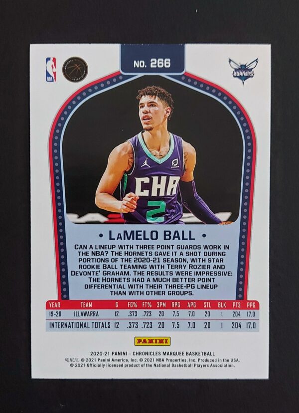2020-21 Panini Chronicles Marquee Lamelo Ball #266 RC