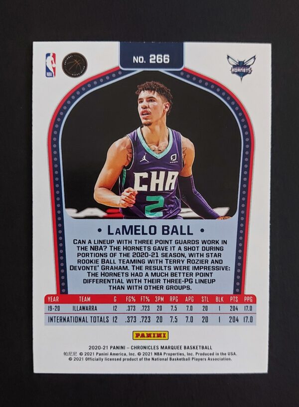 2020-21 Panini Chronicles Marquee Lamelo Ball #266 RC Bronze