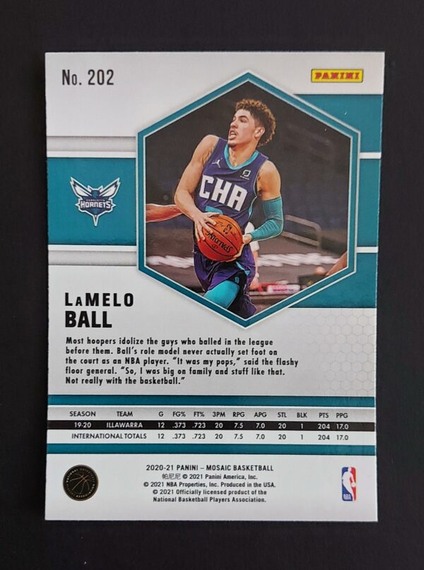 2020-21 Panini Mosaic Lamelo Ball #202 RC