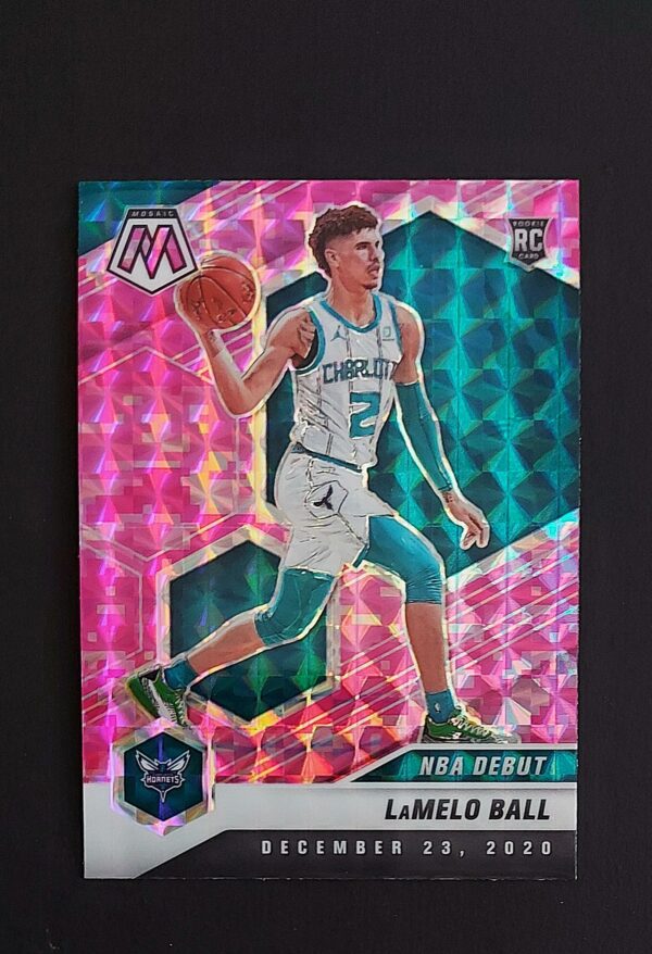 2020-21 Panini Mosaic NBA Debut Lamelo Ball #262 RC Pink Camo