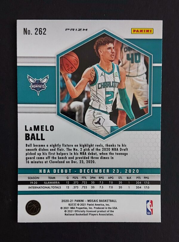 2020-21 Panini Mosaic NBA Debut Lamelo Ball #262 RC Pink Camo