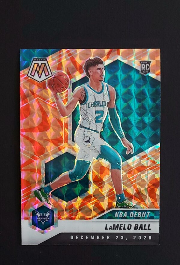 2020-21 Panini Mosaic NBA Debut Lamelo Ball #262 RC Orange Reactive