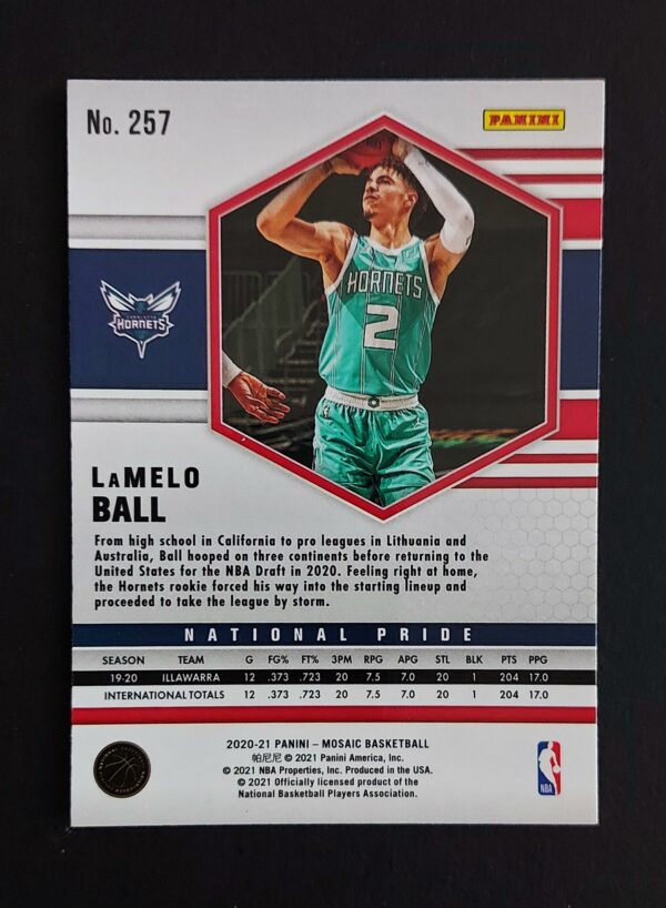 2020-21 Panini Mosaic National Pride Lamelo Ball #257 RC
