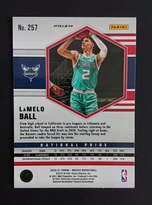 2020-21 Panini Mosaic National Pride Lamelo Ball #257 RC Orange Reactive
