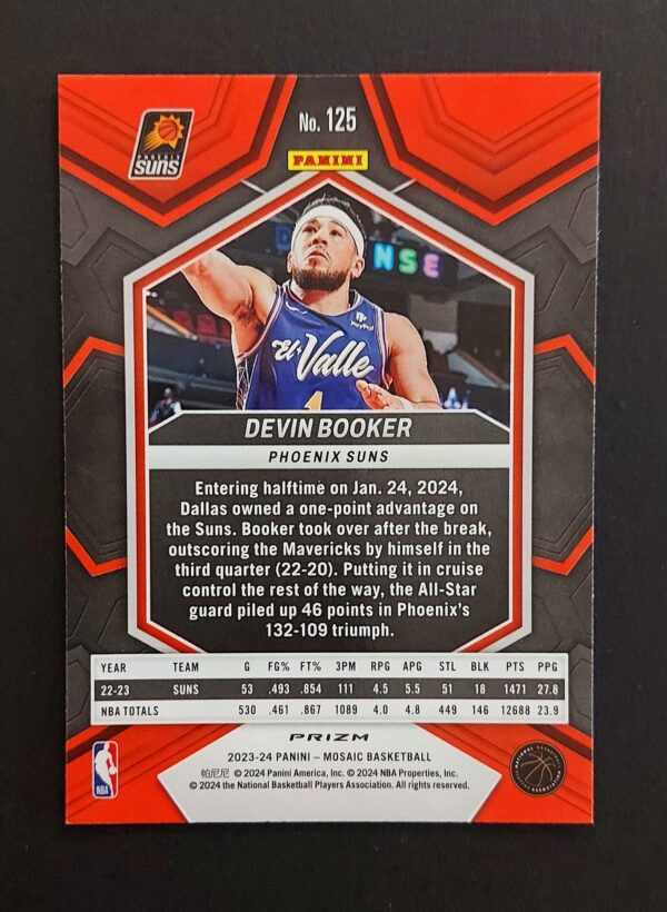 2023-24 Panini Mosaic Devin Booker #125 Fast Break