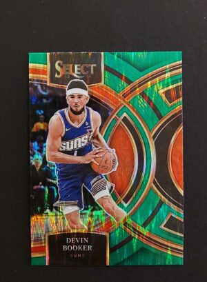 2023-24 Panini Select Devin Booker #143 Premier Level Green Shock