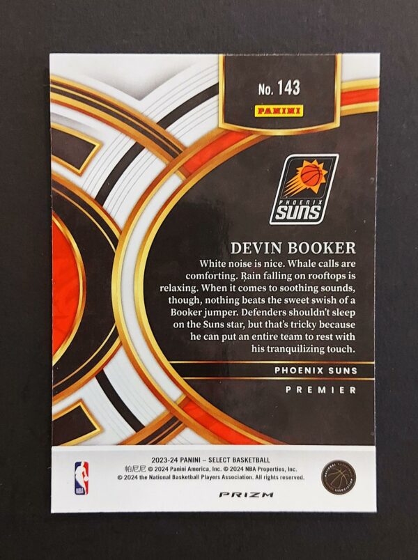 2023-24 Panini Select Devin Booker #143 Premier Level Green Shock