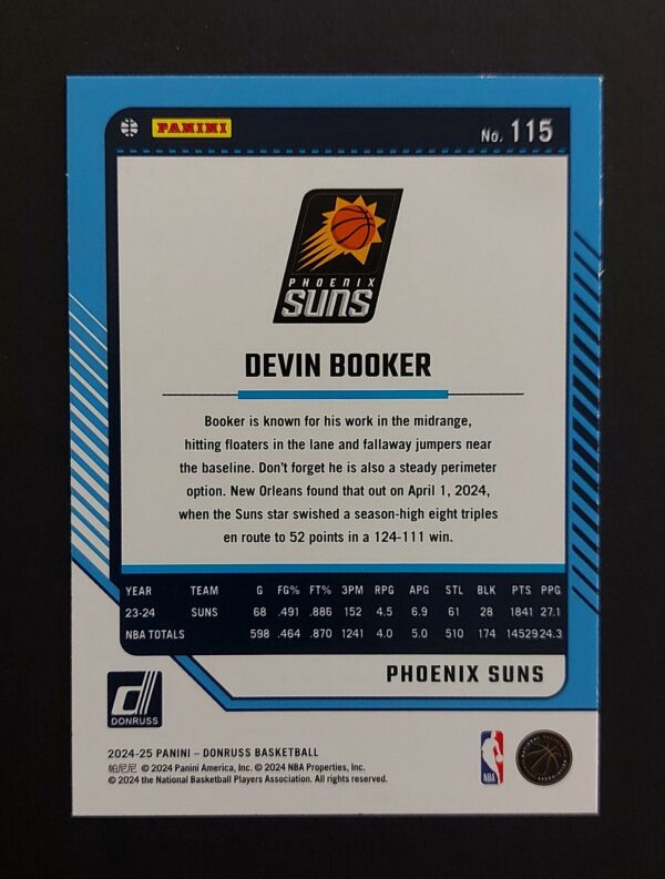 2024-25 Panini Donruss Devin Booker #115 Maroon