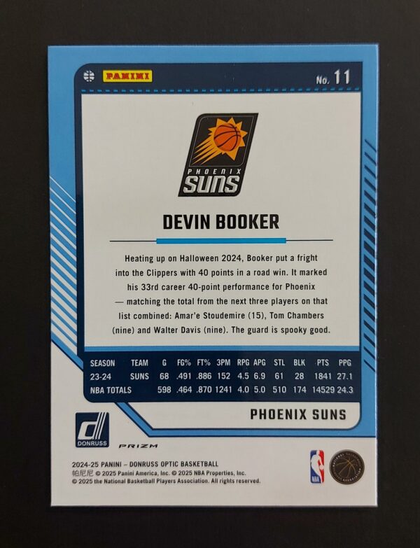 2024-25 Panini Optic Devin Booker #11 Green Wave