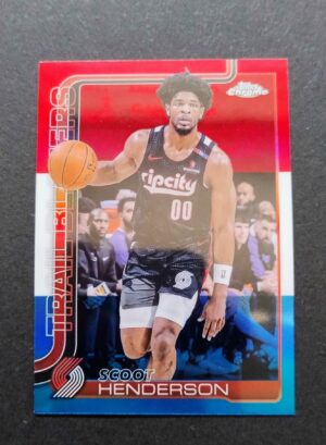 2025-26 Topps Chrome Scoot Henderson #166 Red White Blue