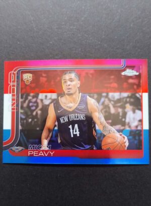 2025-26 Topps Chrome Micah Peavy #291 RC Red White Blue