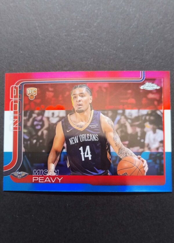 2025-26 Topps Chrome Micah Peavy #291 RC Red White Blue