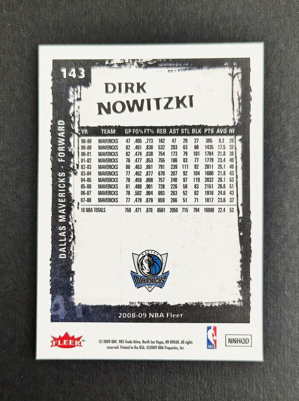 2008-09 Fleer NBA Dirk Nowitzki #143