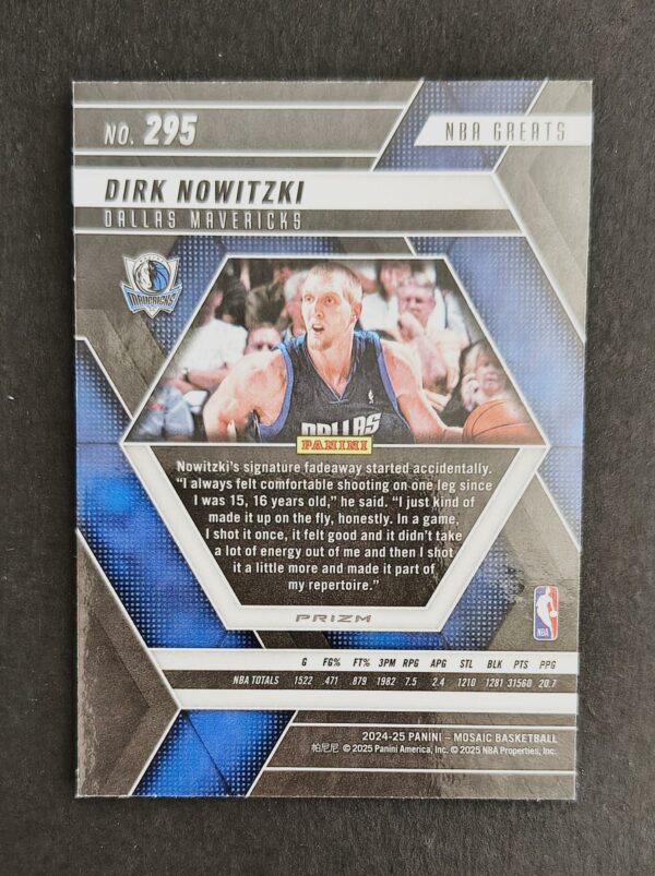 2024-25 Panini Mosaic NBA Greats Dirk Nowitzki #295 Green