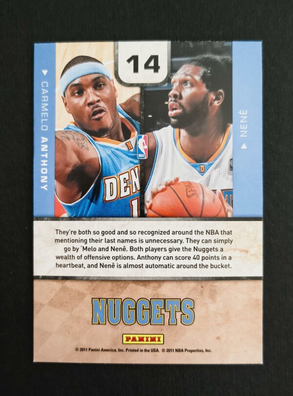 2010-11 Playoff Contenders One-Two Punch Carmelo Anthony Nene #14