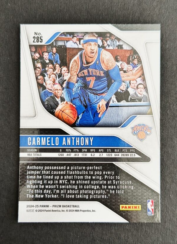 2024-25 Panini Prizm Legends Carmelo Anthony #285