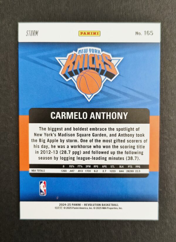 2024-25 Panini Revolution Legends Carmelo Anthony #165 Storm