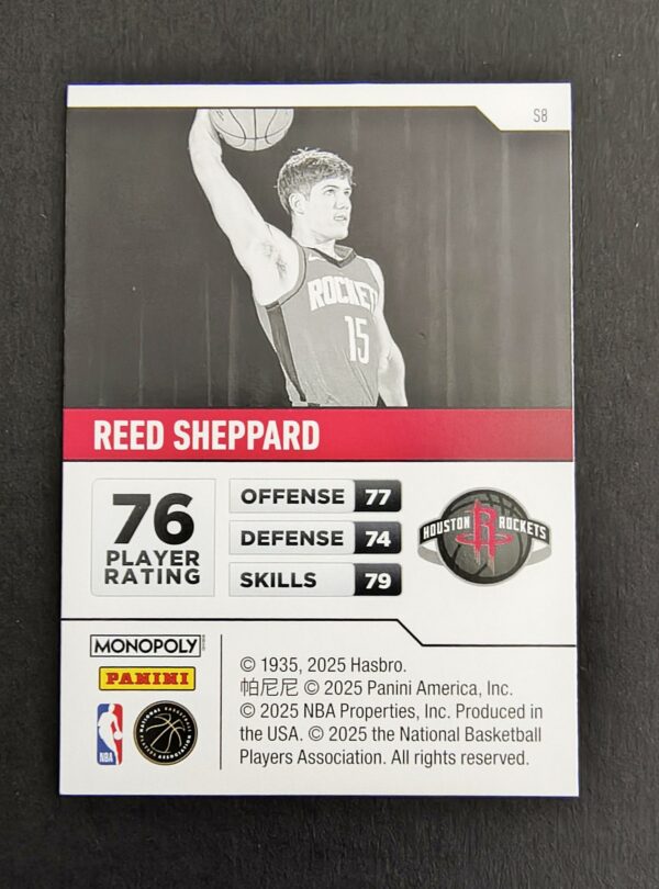 2024-25 Panini Monopoly Reed Sheppard RC