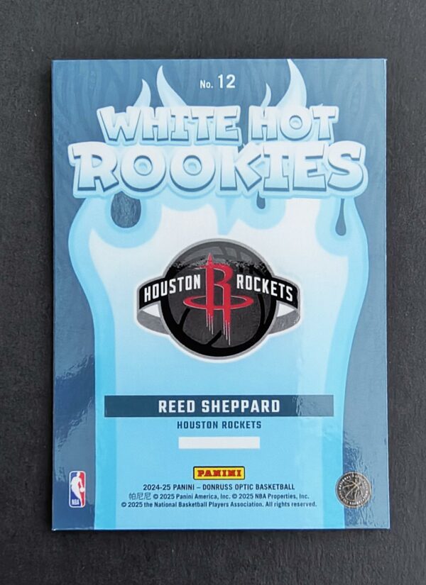 2024-25 Panini Optic White Hot Rookies Reed Sheppard #12 RC