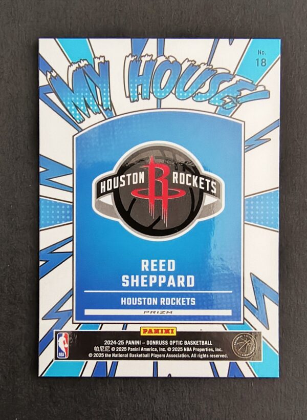 2024-25 Panini Optic My House Reed Sheppard #18 RC Purple