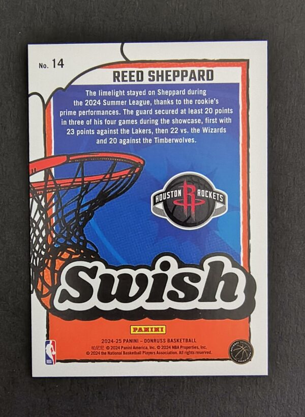 2024-25 Panini Donruss Swish Reed Sheppard #14 RC