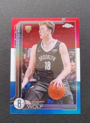 2025-26 Topps Chrome Danny Wolf #277 RC Red White Blue