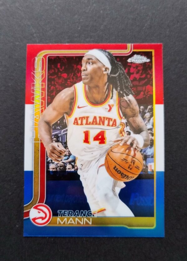 2025-26 Topps Chrome Terance Mann #9 Red White Blue