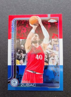 2025-26 Topps Chrome Ivica Zubac #63 Red White Blue