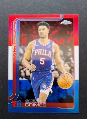 2025-26 Topps Chrome Quentin Grimes #197 Red White Blue