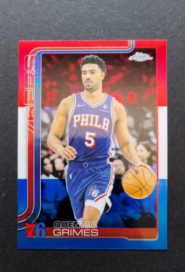 2025-26 Topps Chrome Quentin Grimes #197 Red White Blue