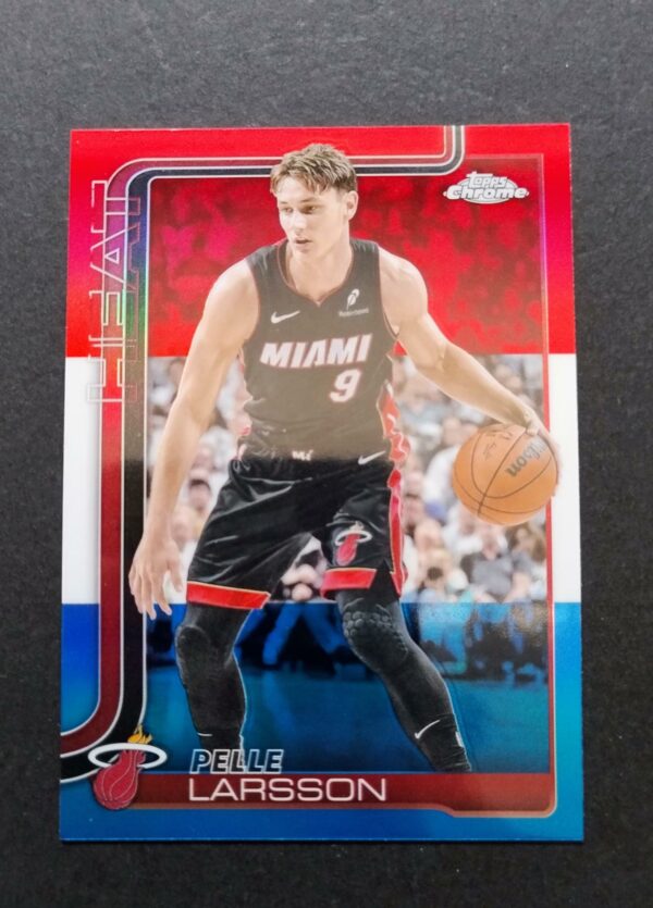 2025-26 Topps Chrome Pelle Larsson #189 Red White Blue