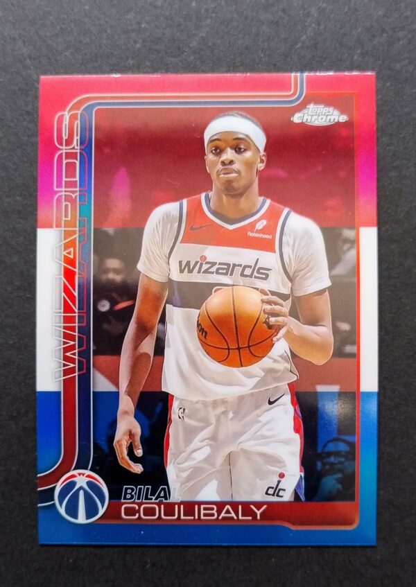 2025-26 Topps Chrome Bilal Coulibaly #208 Red White Blue