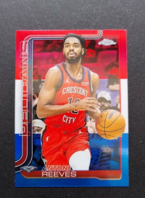 2025-26 Topps Chrome Antonio Reeves #108 Red White Blue