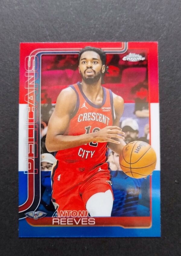 2025-26 Topps Chrome Antonio Reeves #108 Red White Blue
