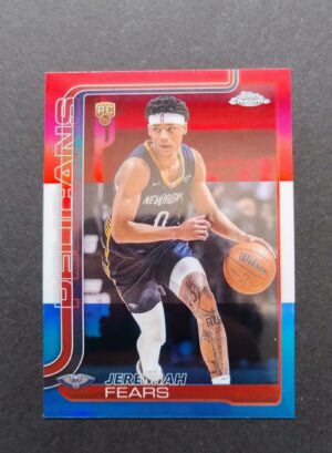 2025-26 Topps Chrome Jeremiah Fears #257 RC Red White Blue