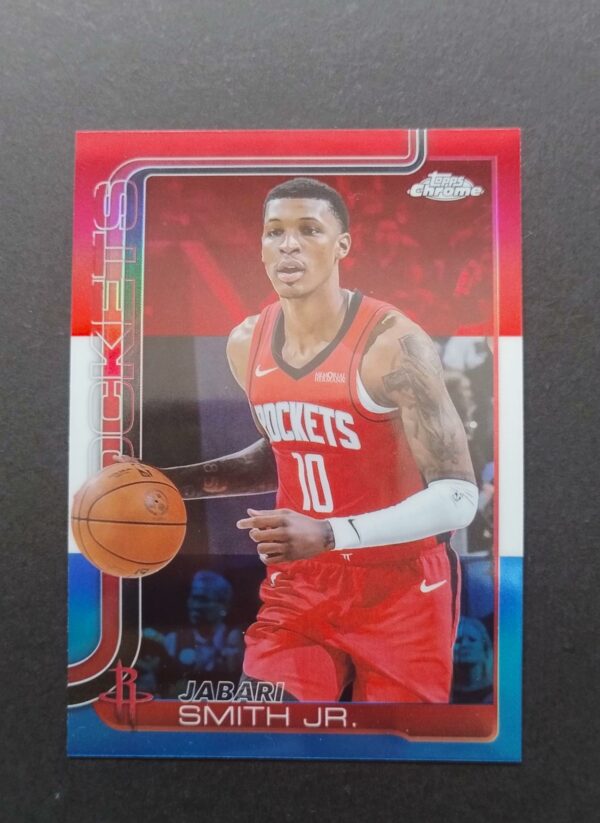 2025-26 Topps Chrome Jabari Smith Jr #62 Red White Blue