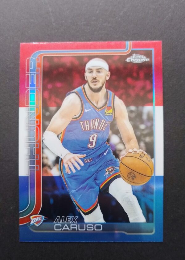 2025-26 Topps Chrome Alex Caruso #170 Red White Blue