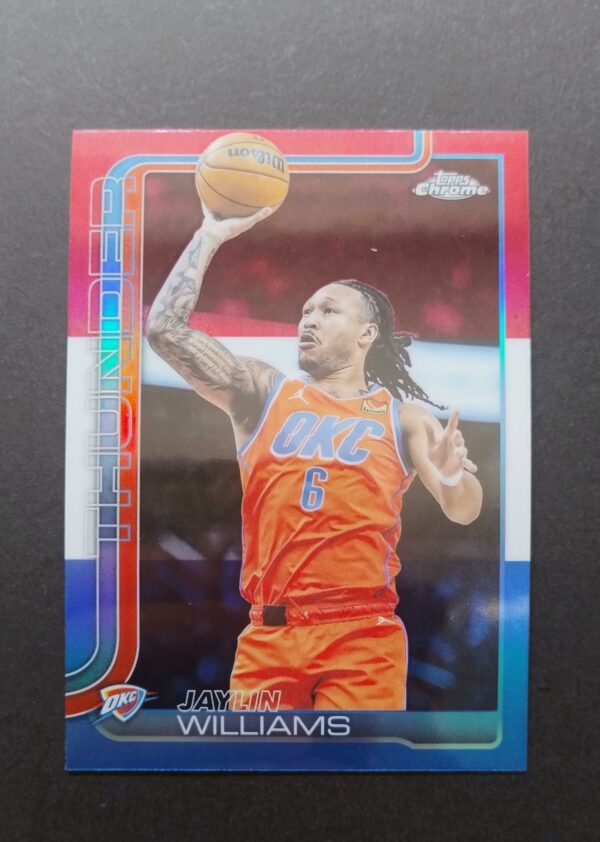 2025-26 Topps Chrome Jaylin Williams #105 Red White Blue