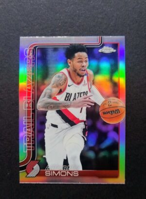 2025-26 Topps Chrome Anfernee Simons #122 Silver Refractor