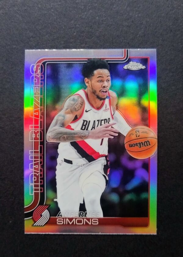 2025-26 Topps Chrome Anfernee Simons #122 Silver Refractor