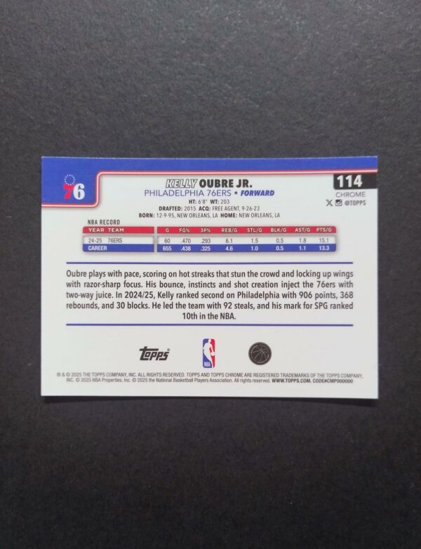 2025-26 Topps Chrome Kelly Oubre Jr #114 Hyper Prism Refractor