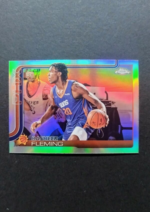 2025-26 Topps Chrome Rasheer Fleming #281 RC Silver Refractor