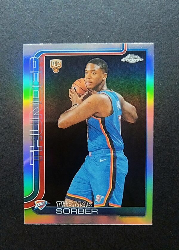 2025-26 Topps Chrome Thomas Sorber #265 RC Silver Refractor