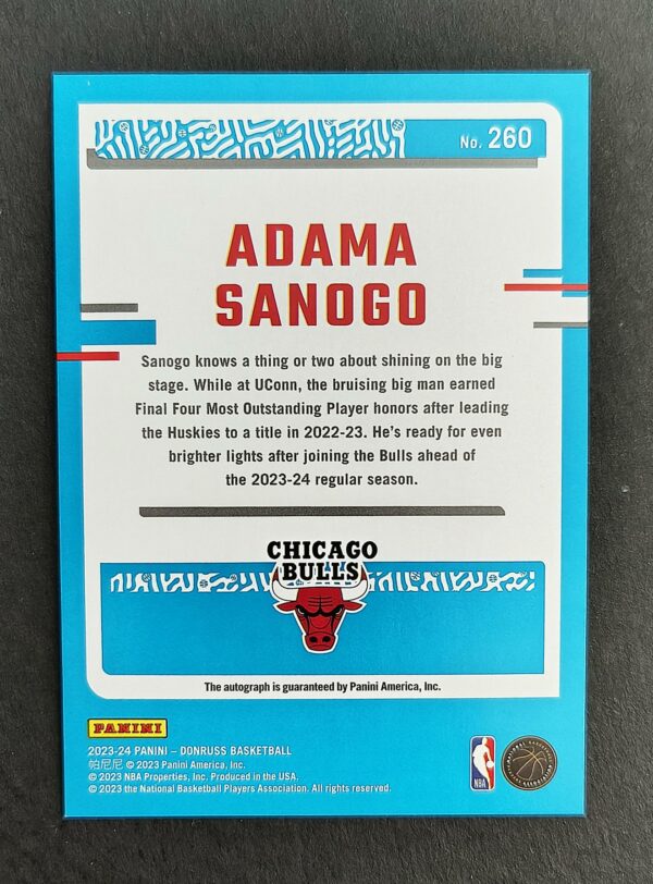 2023-24 Panini Donruss Adama Sanogo RC Auto Choice