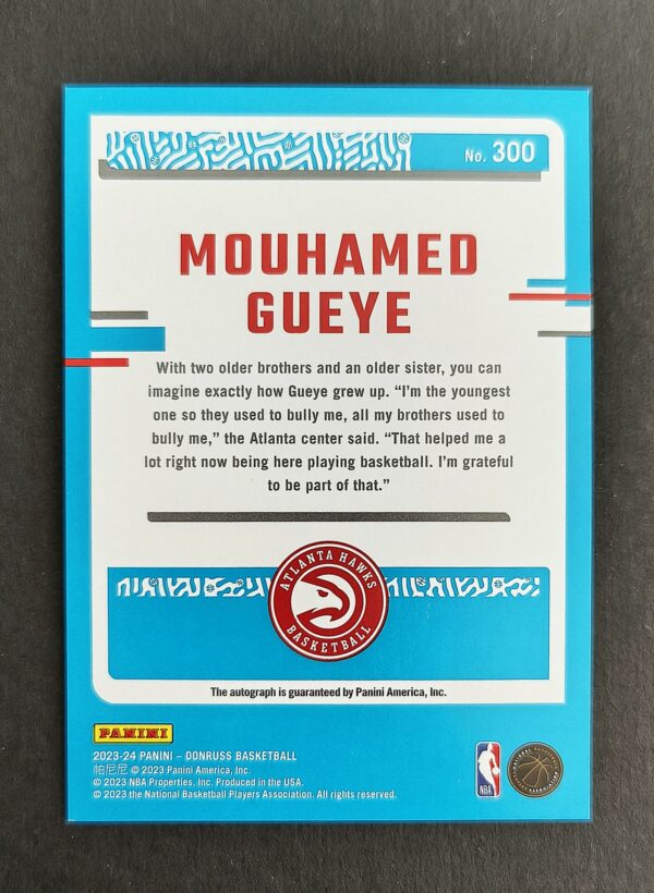 2023-24 Panini Donruss Mouhamed Gueye RC Auto Choice