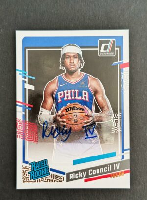 2023-24 Panini Donruss Ricky Council IV RC Auto