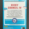 2023-24 Panini Donruss Ricky Council IV RC Auto